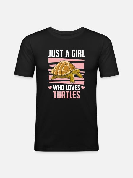 Turtle Sea Turtle Turtle Animal - Men's Slim Fit T-Shirt - black