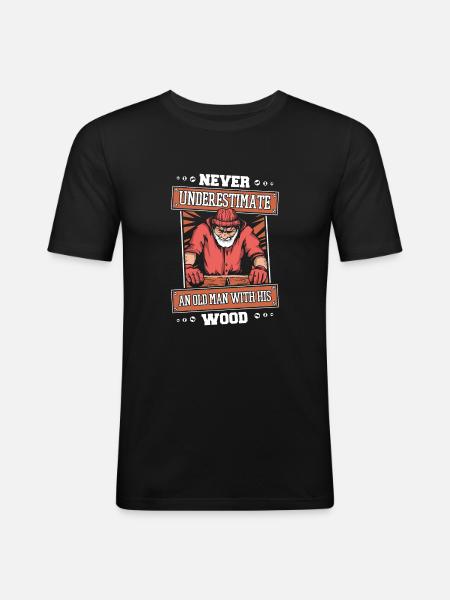 Menuisier Menuiserie - T-shirt près du corps Homme - noir