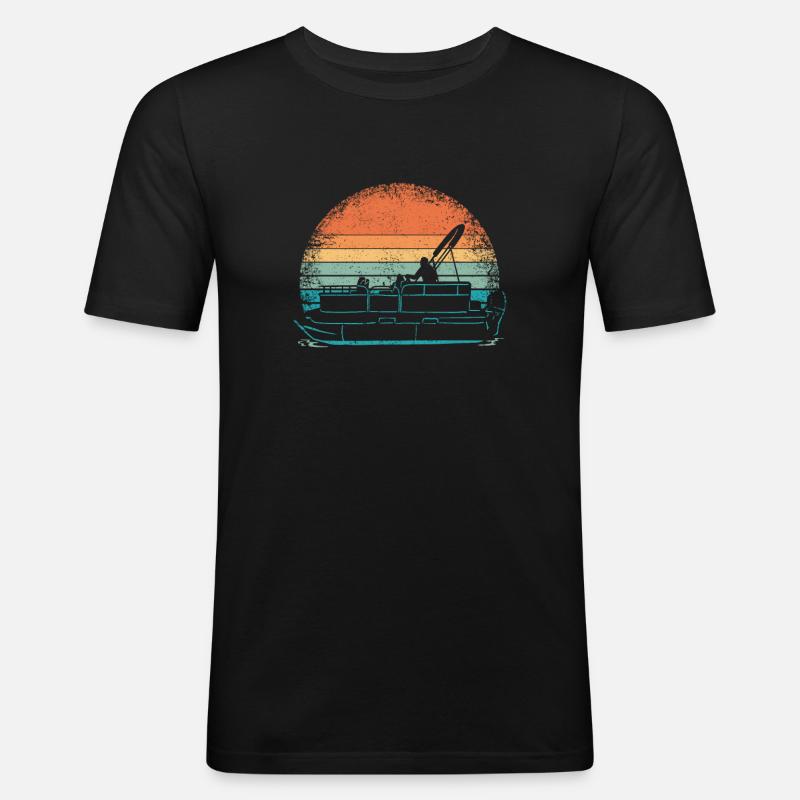 Pontoon Boat Captain Pontoon Boats - Men's Slim Fit T-Shirt - black