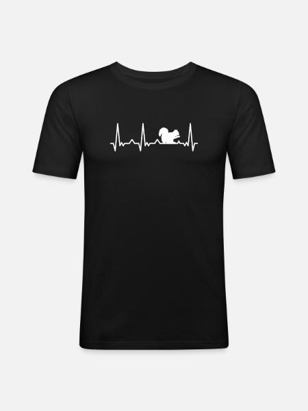 Squirrel Animal - Men's Slim Fit T-Shirt - black