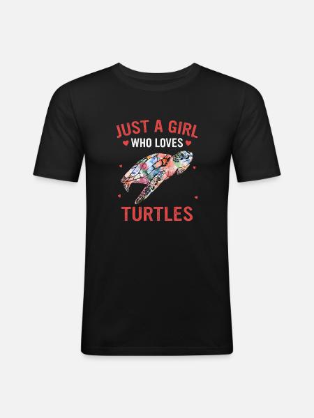 Turtle Sea Turtle Turtle Animal - Men's Slim Fit T-Shirt - black