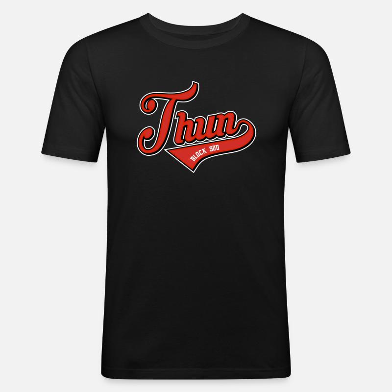 Thun - Männer Slim Fit T-Shirt - Schwarz