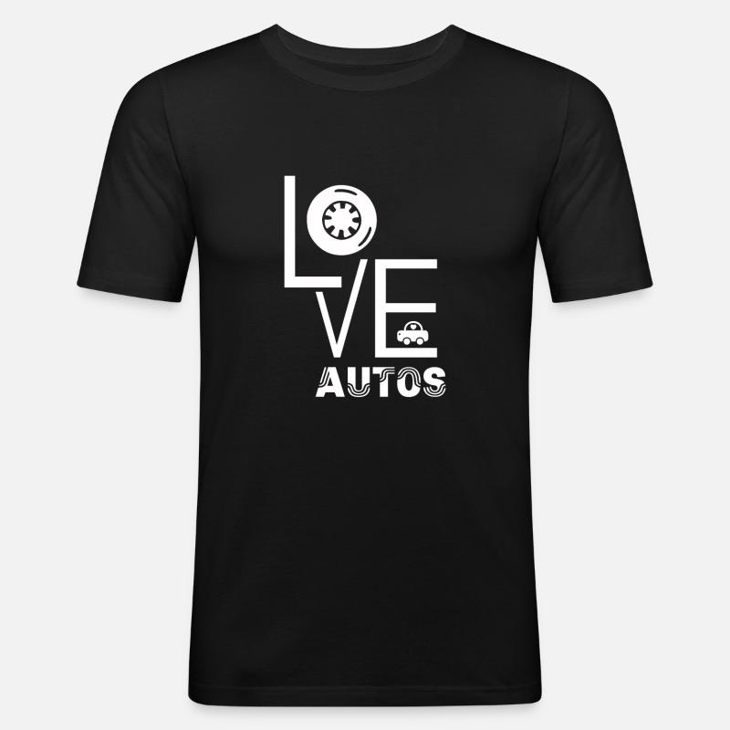 Auto - Männer Slim Fit T-Shirt - Schwarz