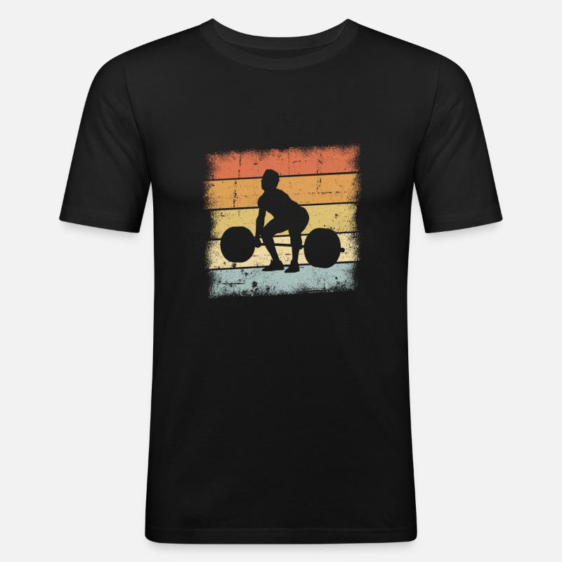 Gewichtheber Geschenk - Männer Slim Fit T-Shirt - Schwarz