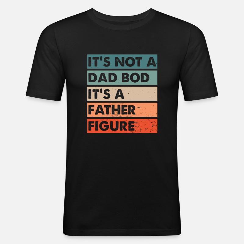 Dad Bod father figure - Männer Slim Fit T-Shirt - Schwarz