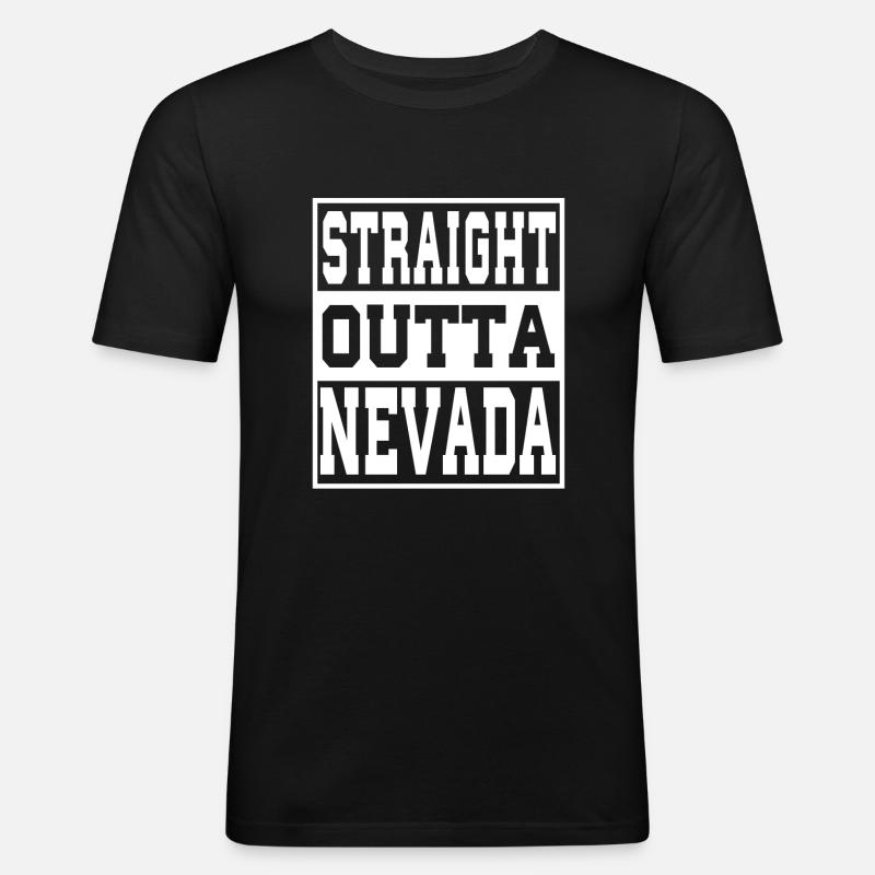 Nevada Spruch Lustig Nevada Geschenk - Männer Slim Fit T-Shirt - Schwarz