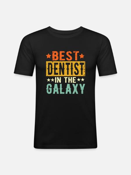 Best Dentist ever Dentist Gift - Men's Slim Fit T-Shirt - black