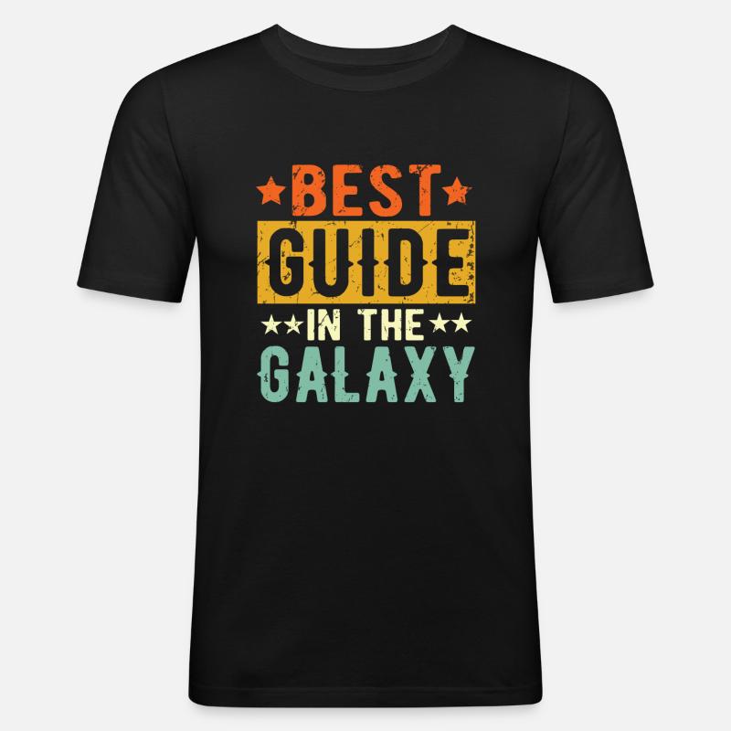 Best Guide ever Guide Geschenk - Männer Slim Fit T-Shirt - Schwarz