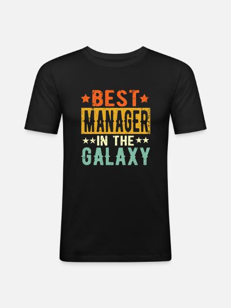 Best Manager ever Manager Gift - Men's Slim Fit T-Shirt - black