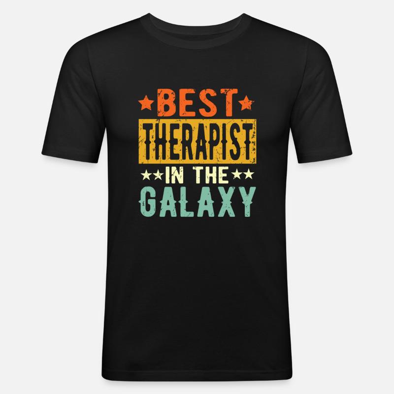 Best Therapeut ever Therapeut Geschenk - Männer Slim Fit T-Shirt - Schwarz