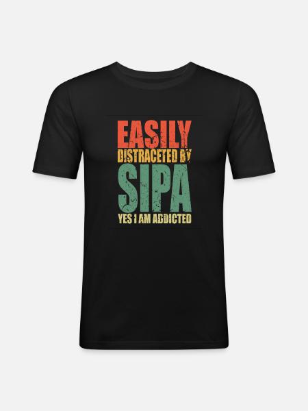 Sipan saying funny - Men's Slim Fit T-Shirt - black