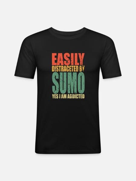 Sumo saying funny - Men's Slim Fit T-Shirt - black