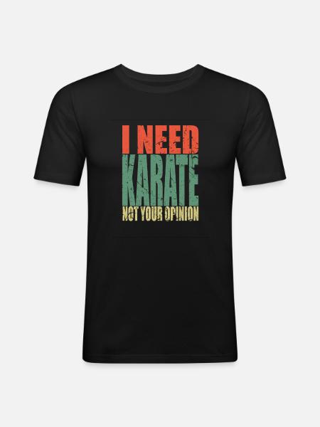Karate saying funny - Men's Slim Fit T-Shirt - black