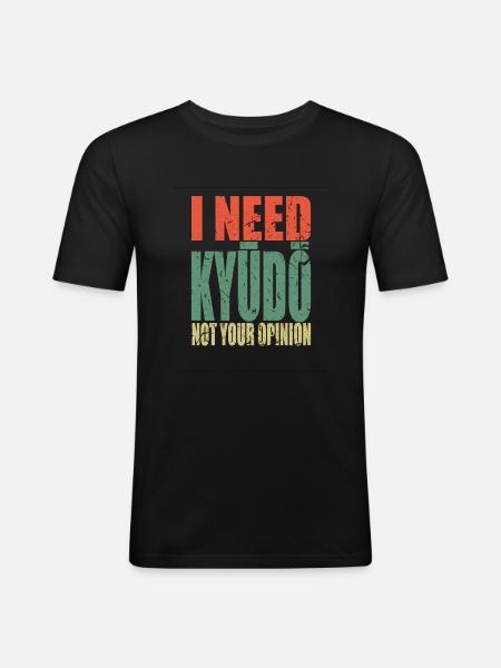 Kyūdō saying funny - Men's Slim Fit T-Shirt - black