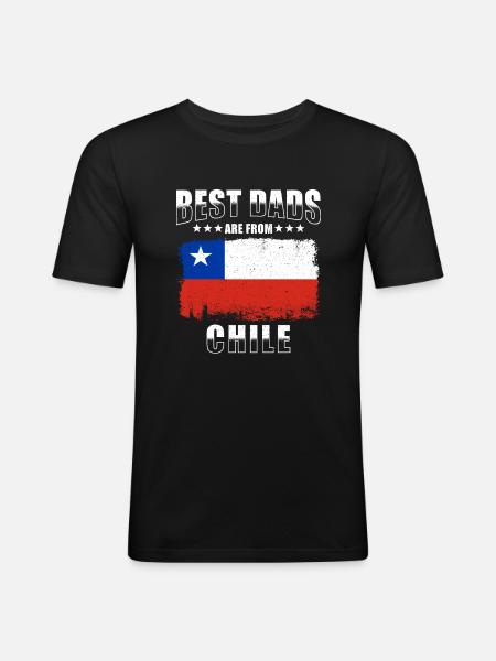 Chilean father - Men's Slim Fit T-Shirt - black