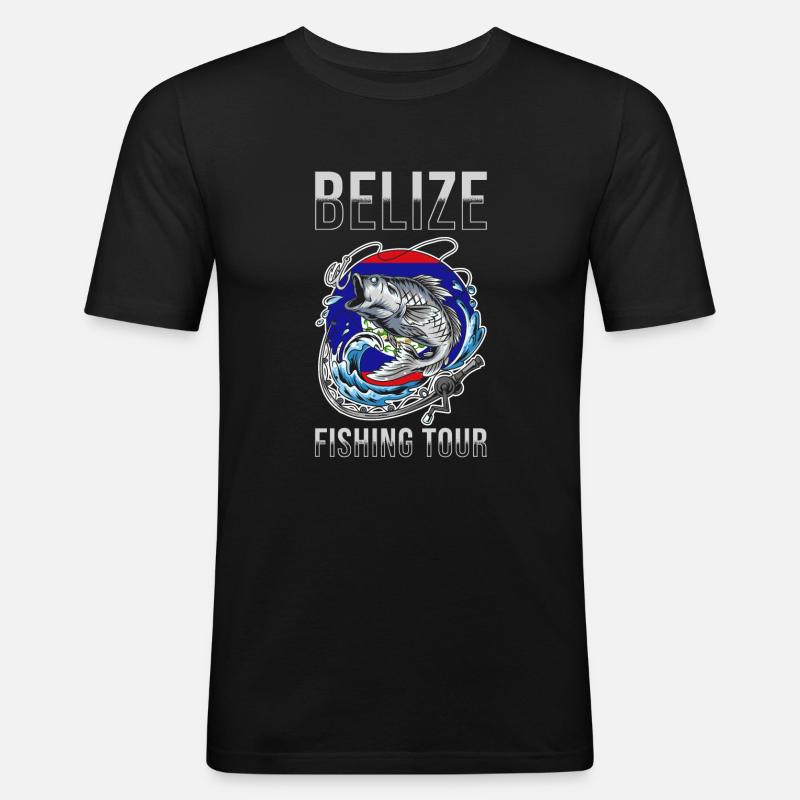 Angeltour Belize - Männer Slim Fit T-Shirt - Schwarz