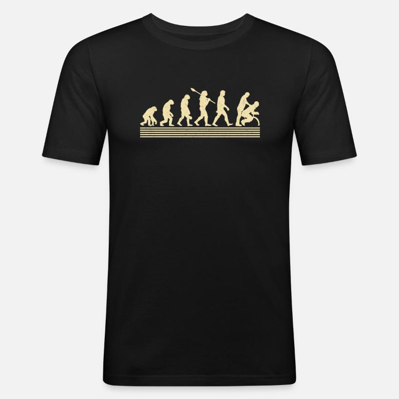 Physiotherapeut Assistant Evolution - Männer Slim Fit T-Shirt - Schwarz