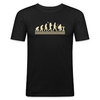 Développement de développeurs web - T-shirt près du corps Homme - noir - Devant - Nik (191cm)