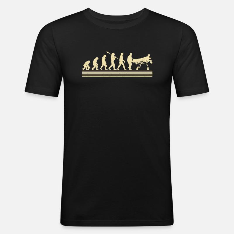 Sanitäter-evolution - Männer Slim Fit T-Shirt - Schwarz