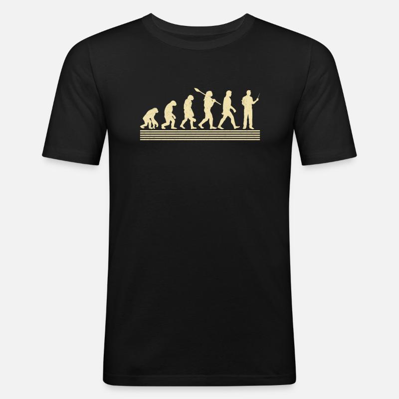 Evolution Des Gymnasiallehrers - Männer Slim Fit T-Shirt - Schwarz