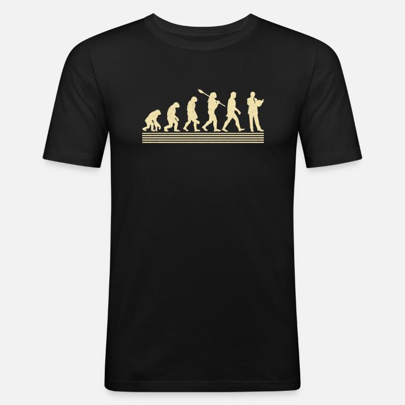 Marketing-manager-evolution - Männer Slim Fit T-Shirt - Schwarz