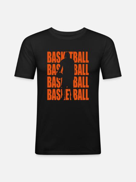 Basketball - Men's Slim Fit T-Shirt - black