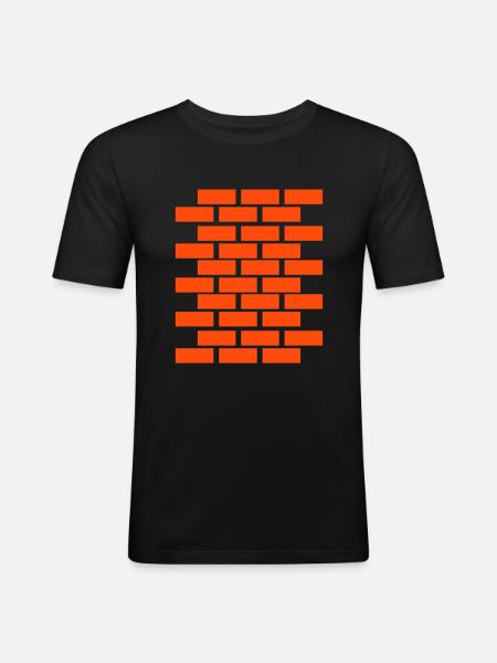 brick wall - Men's Slim Fit T-Shirt - black