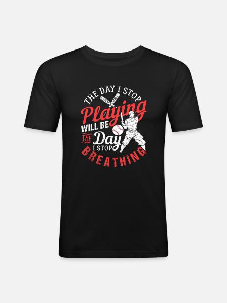 baseball - Men's Slim Fit T-Shirt - black
