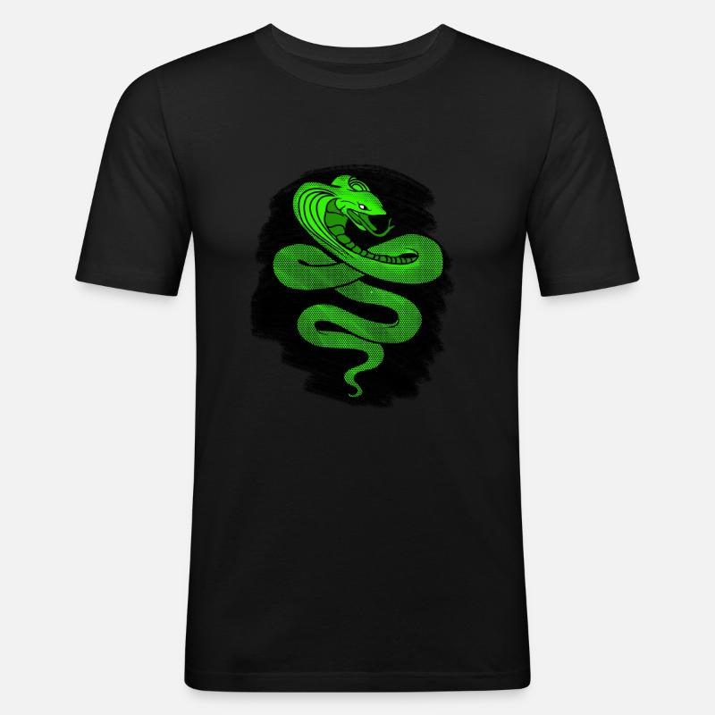 Cobra - Männer Slim Fit T-Shirt - Schwarz