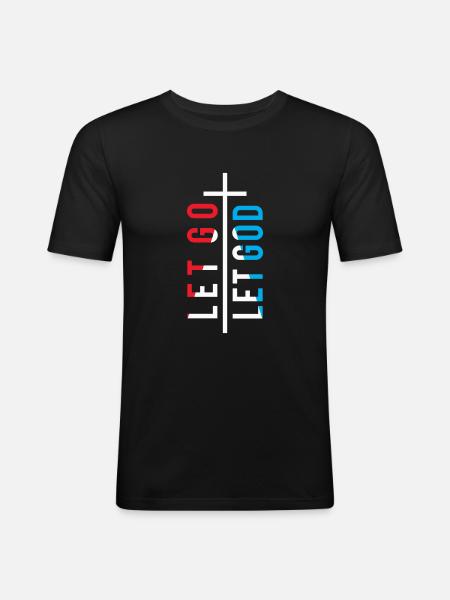 Croix - chrétienne - T-shirt près du corps Homme - noir