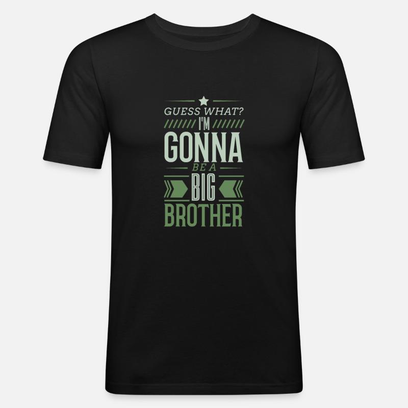 Großer Bruder - Männer Slim Fit T-Shirt - Schwarz