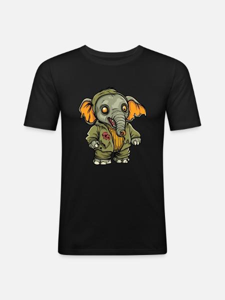 Mammoth Halloween Zombie - Men's Slim Fit T-Shirt - black