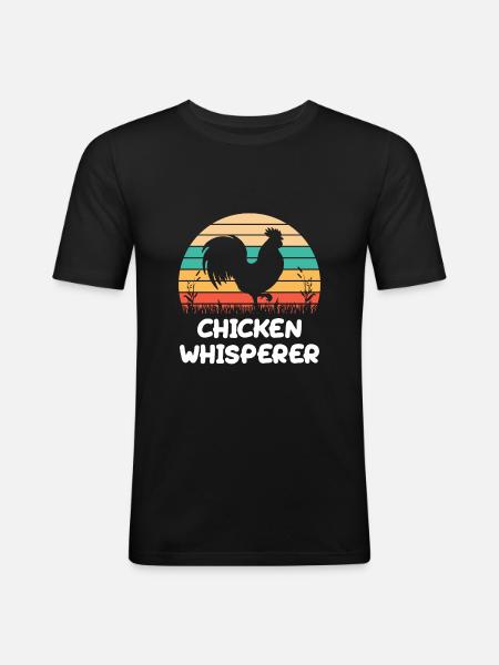 Chicken Whisperer - Men's Slim Fit T-Shirt - black