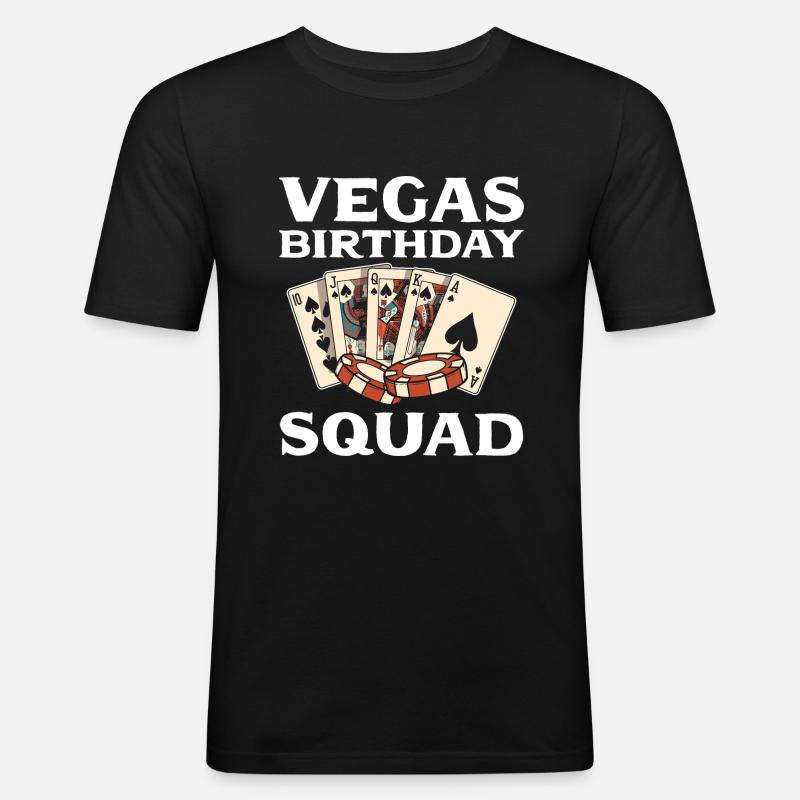 Blackjack Black Jack - Männer Slim Fit T-Shirt - Schwarz