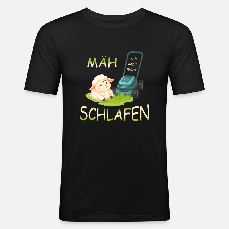 Süßes Schaf - Männer Slim Fit T-Shirt - Schwarz