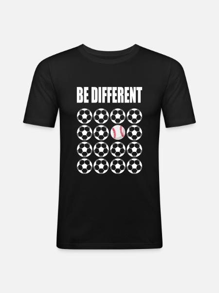 BASE-BALL - T-shirt près du corps Homme - noir