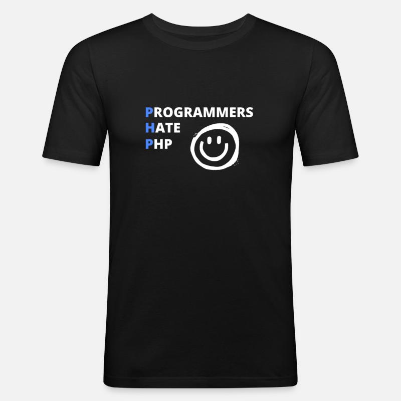 Les programmeurs détestent PHP - T-shirt près du corps Homme - noir