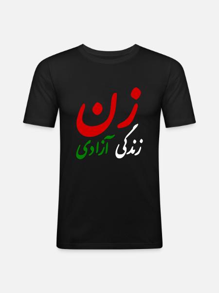 Women life freedom - Men's Slim Fit T-Shirt - black