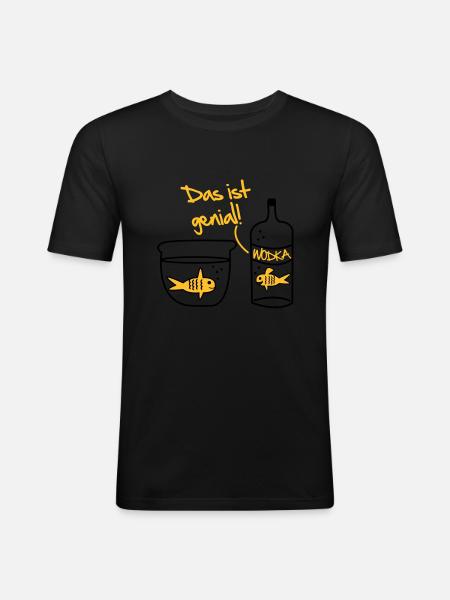 Goldfish vodka Conception - T-shirt près du corps Homme - noir