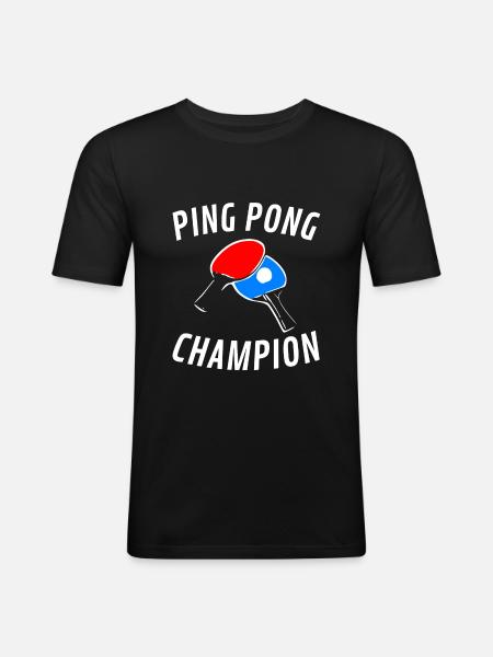 Table Tennis Master Ping-Pong - Men's Slim Fit T-Shirt - black