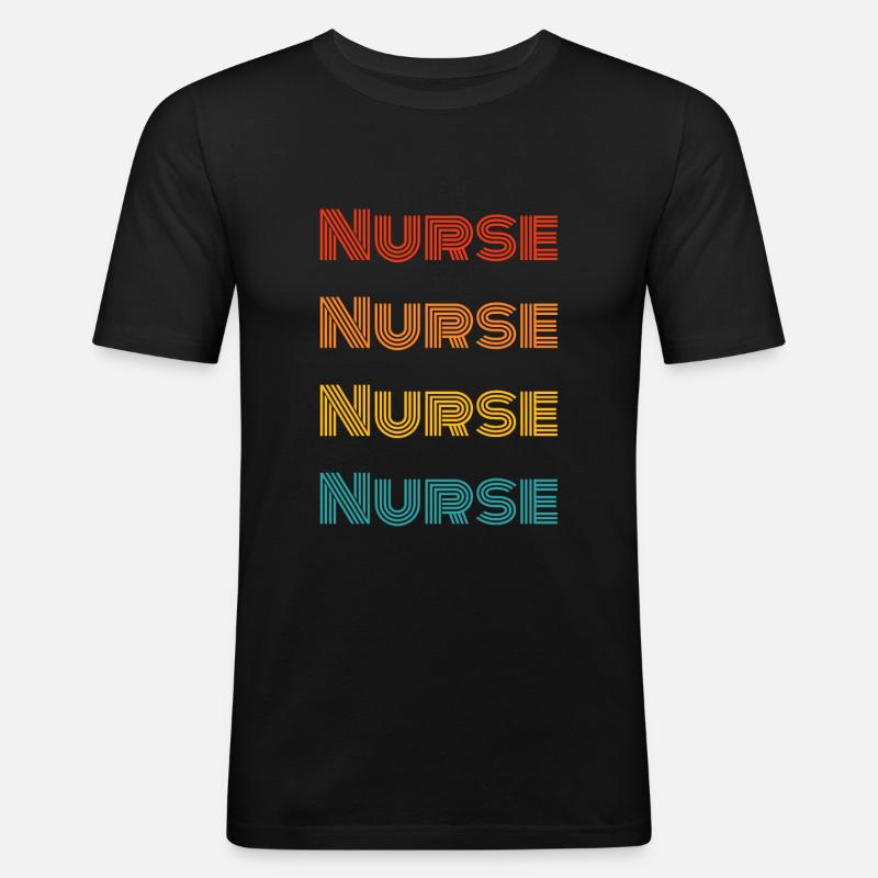 Krankenschwester Krankenschwester Krankenschwester - Männer Slim Fit T-Shirt - Schwarz