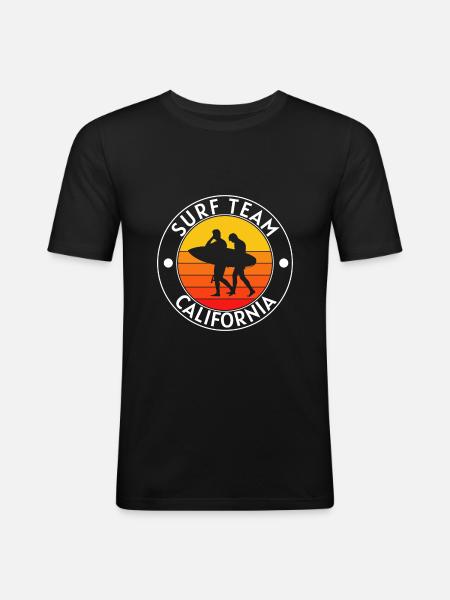 Surf Team California - Men's Slim Fit T-Shirt - black