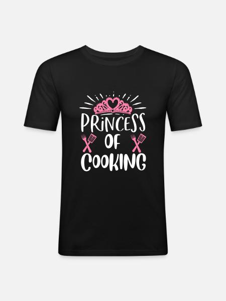 Princess Of Cooking - Men's Slim Fit T-Shirt - black