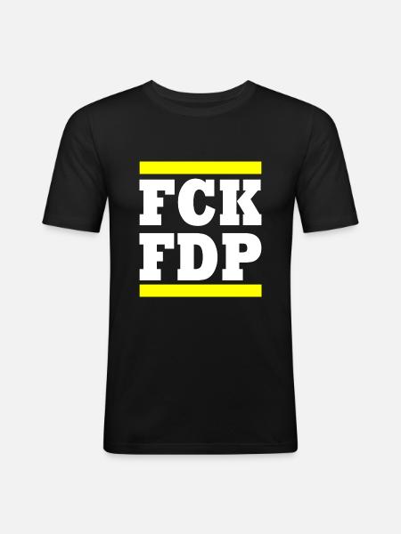 Fck fdp - Men's Slim Fit T-Shirt - black