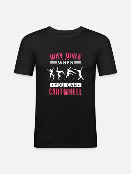 Turnen Turner - Männer Slim Fit T-Shirt - Schwarz
