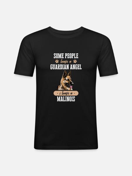 Chien Malinois - T-shirt près du corps Homme - noir