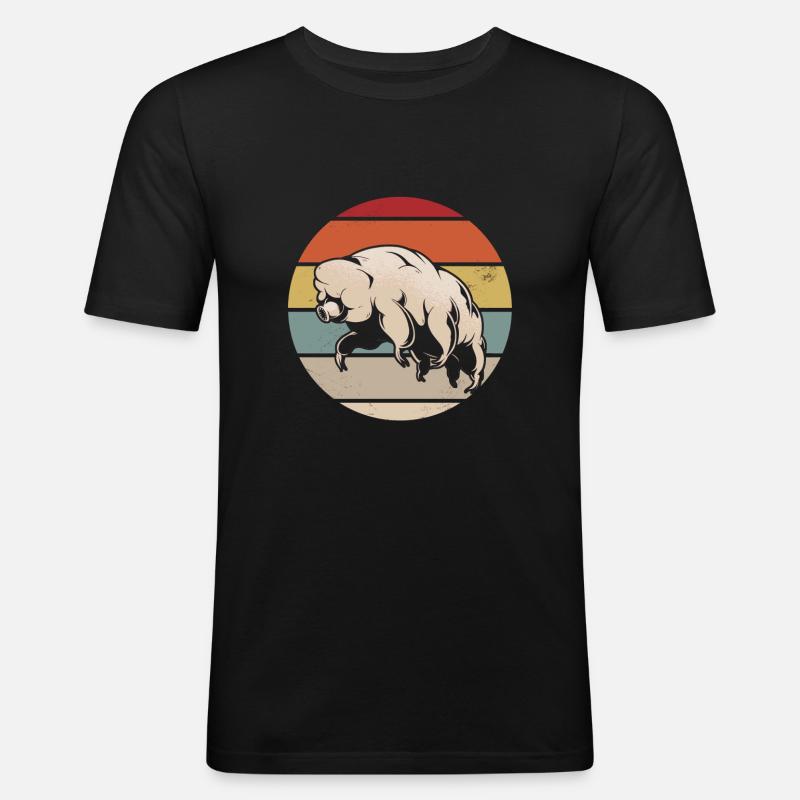 Bärtierchen - Männer Slim Fit T-Shirt - Schwarz