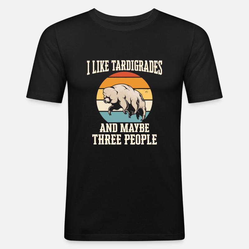Bärtierchen - Männer Slim Fit T-Shirt - Schwarz