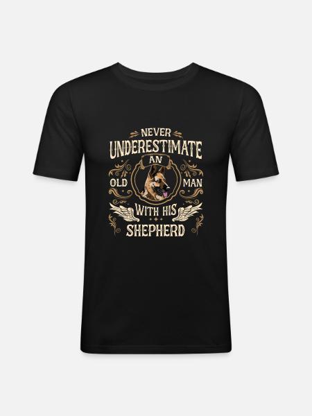 German Shepherd Dog - Men's Slim Fit T-Shirt - black
