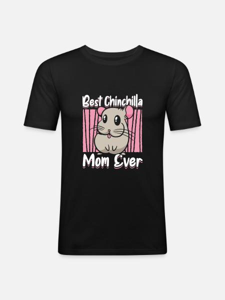 Chinchilla Chinchilla's Mouse - Men's Slim Fit T-Shirt - black